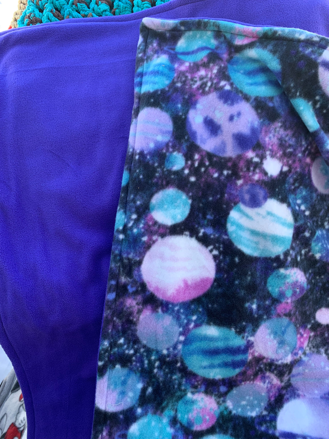 Fleece planet blanket